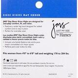 Just My Size Reinforced Toe Knee Highs One Size Off Black, thumbnail image