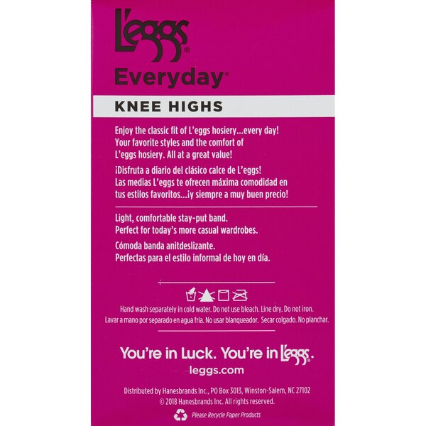 L'eggs Everyday Knee Highs One Size Reinforced Toe