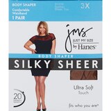 Just My Size Shaper Pantyhose Sheer Toe Size 3X Suntan, thumbnail image
