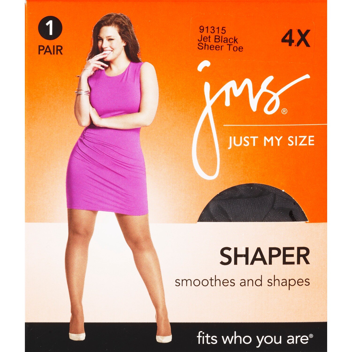 Customer Reviews Just My Size Sheer Toes Pantyhose Shaper Size 4X Jet Black CVS Pharmacy