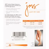 Just My Size Sheer Toes Pantyhose Shaper Size 4X Jet Black, thumbnail image