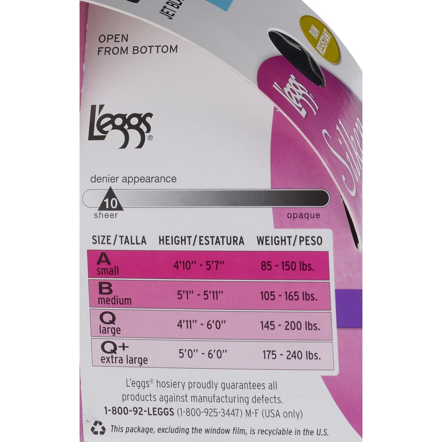 L eggs Silken Mist Ultra Sheer Control Top Pantyhose