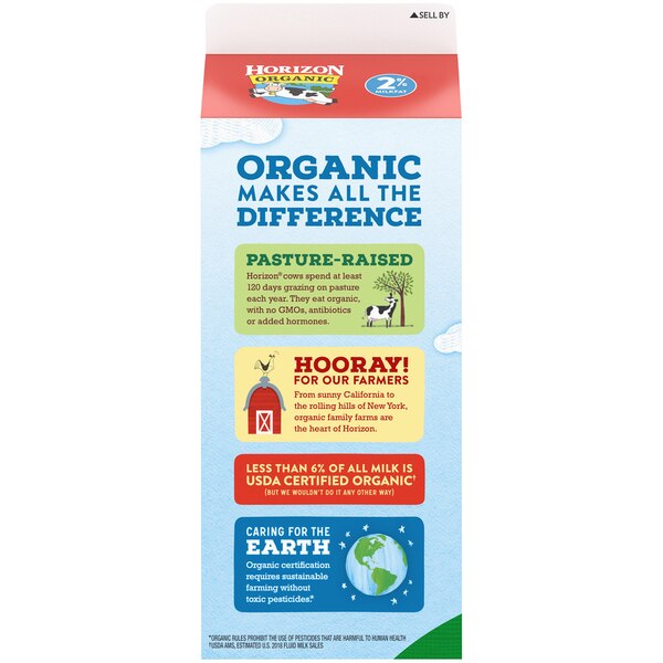 Horizon Organic 2% Reduced Fat Milk, 64 OZ