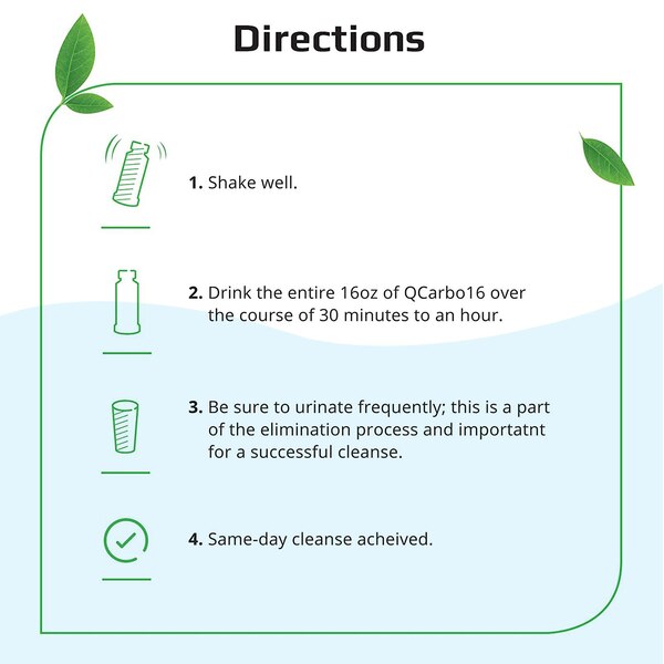 Herbal Clean, Qcarbo Same-Day Detox 1 Step Maximum Cleanse
