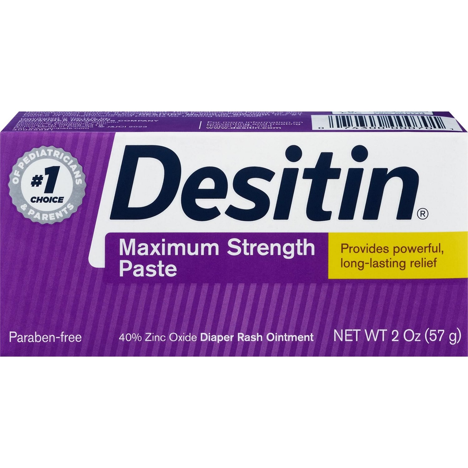 Destin Maximum Strength Diaper Rash Paste, 2 OZ image.