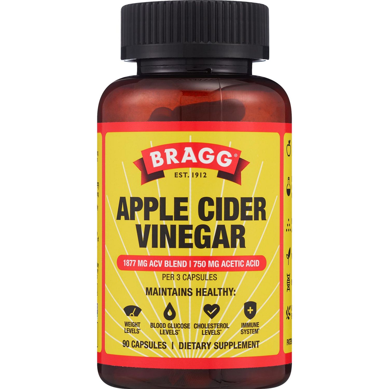 Bragg Apple Cider Vinegar Immunity Capsule, 90 CT