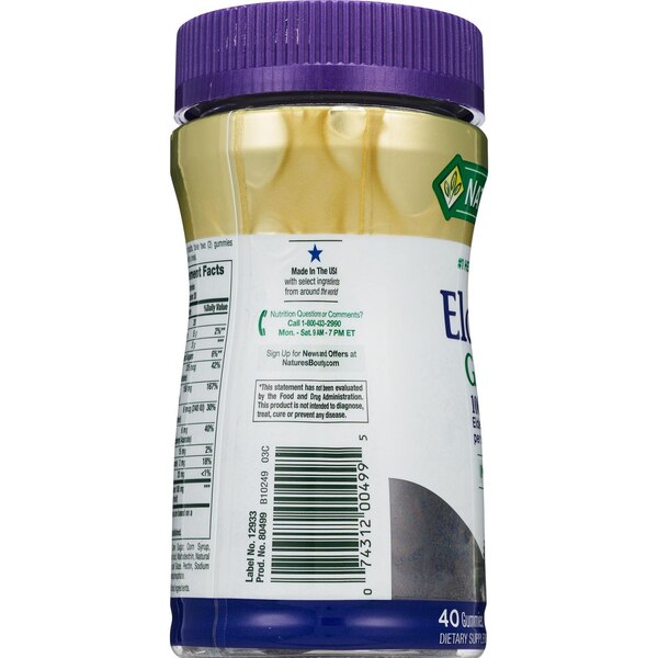 Nature's Bounty ElderberryGummies, 40 CT