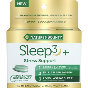 Nature's Bounty Sleep3 Stress Support Tri-Layered Tablets, 56 CT