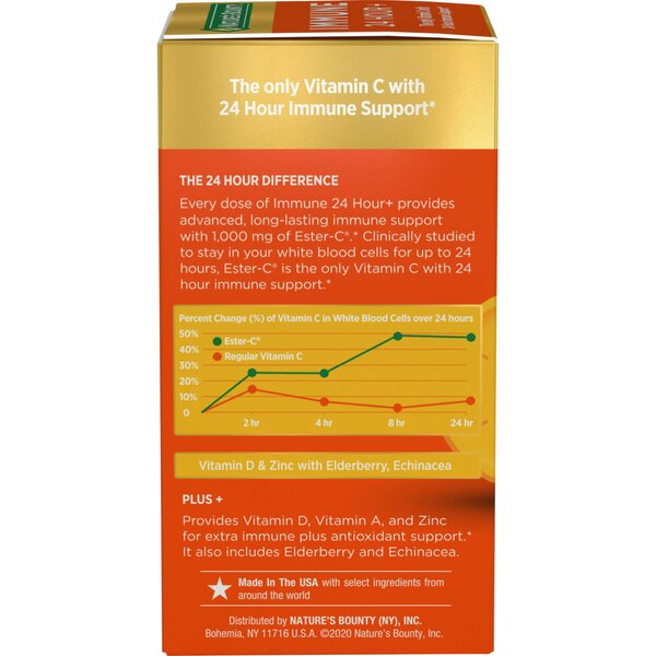 Nature's Bounty Immune 24 Hour +  1000mg Softgels, 50 CT