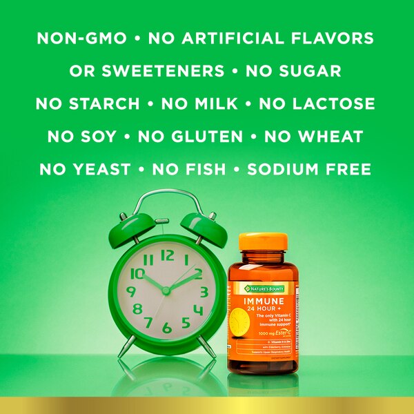 Nature's Bounty Immune 24 Hour +  1000mg Softgels, 50 CT