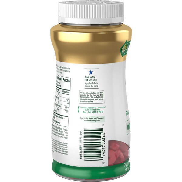 Nature's Bounty Zinc Immune Support Gummies, 30 mg, 70 CT