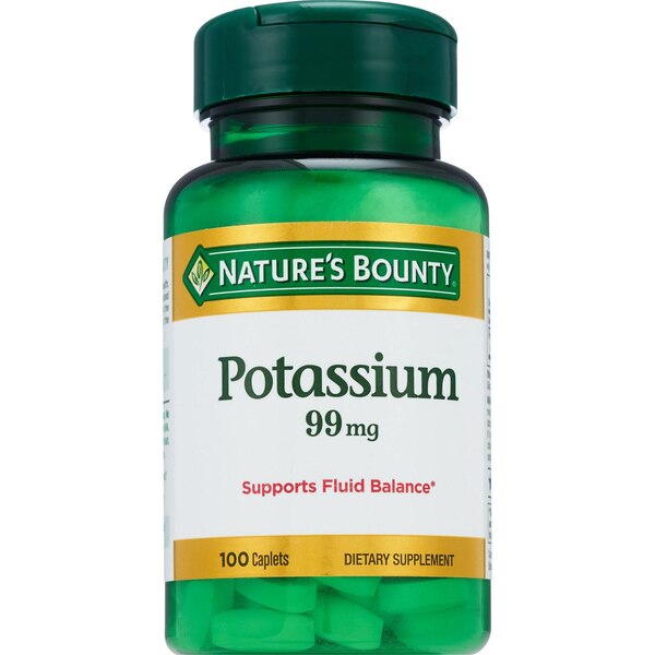 Nature's Bounty - Cápsulas de potasio, 99 mg, 100 u.
