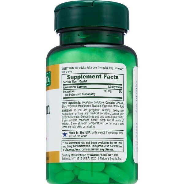 Nature's Bounty Potassium 99mg Caplets, 100CT