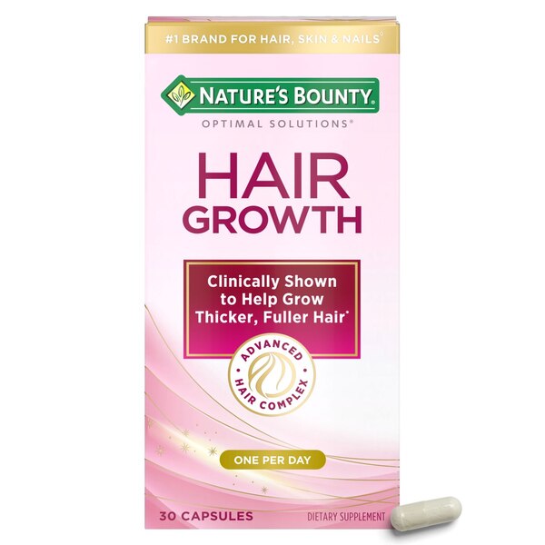 Nature's Bounty Optimal Solutions Hair Growth Supplement, 30 Capsules