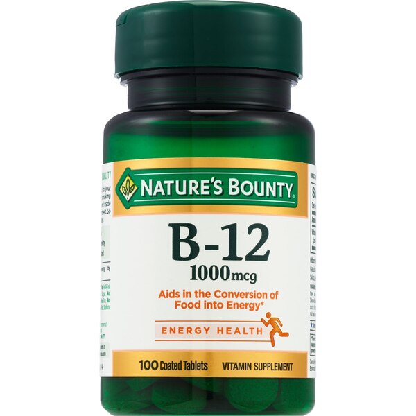Nature's Bounty - Tabletas de vitamina B-12, 1000 mcg, 100 u.