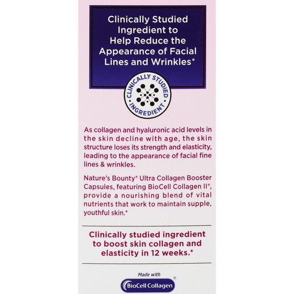 Natures Bounty Optimal Solutions Collagen Booster Capsule, 48 CT