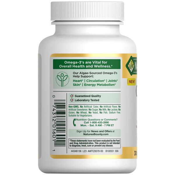 Nature's Bounty Omega-3 1000mg Softgels, 30 CT