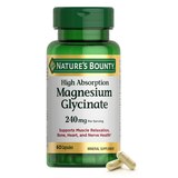 Nature's Bounty Magnesium Glycinate 240mg, Capsules, 60 CT, thumbnail image