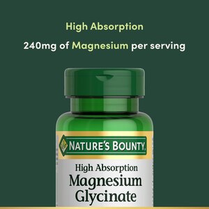 Nature's Bounty Magnesium Glycinate 240mg, Capsules, 60 CT