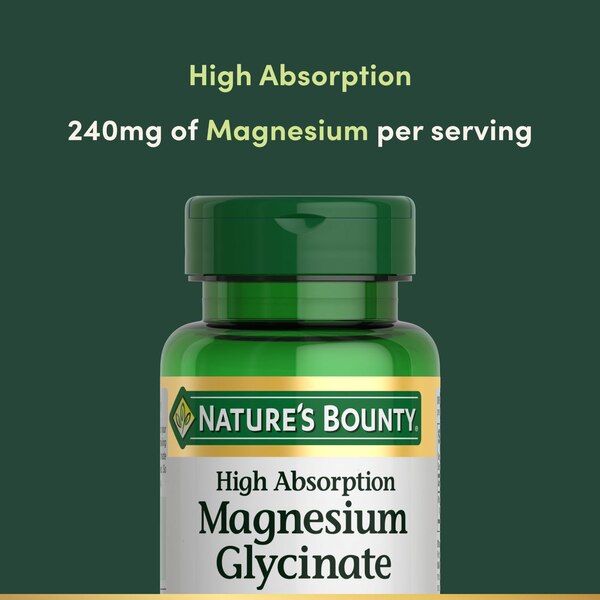 Nature's Bounty Magnesium Glycinate 240mg, Capsules, 60 CT