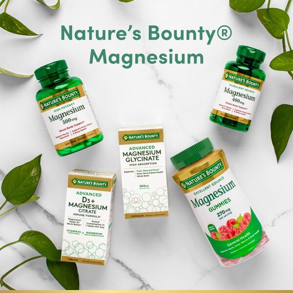 Nature's Bounty Magnesium Glycinate 240mg, Capsules, 60 CT