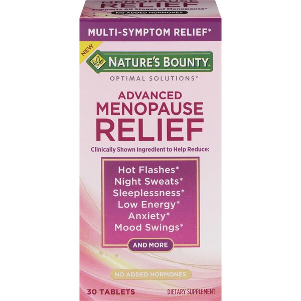 Nature's Bounty Optimal Solutions Advanced Menopause Relief Tablets, 30 CT