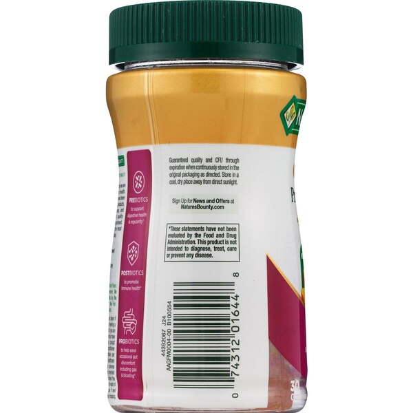 Nature's Bounty Prebiotic + Postbiotic + Probiotic Gummies, 30 CT