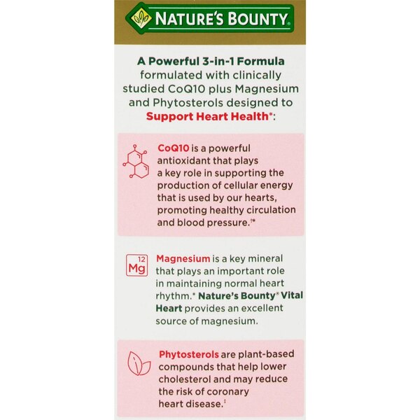 Nature's Bounty Advanced Vital Heart Softgels, 60 CT