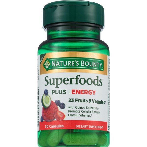 Natures Bounty Superfood Energy & Vitality Capsules, 30 CT