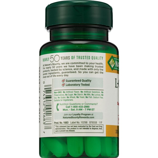 Nature's Bounty L-Carnitine Tablets 500mg, 30CT