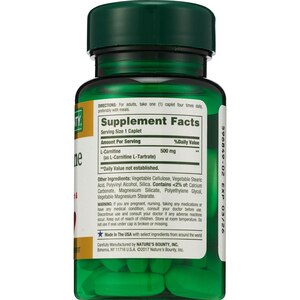 Nature's Bounty L-Carnitine Tablets 500mg, 30CT