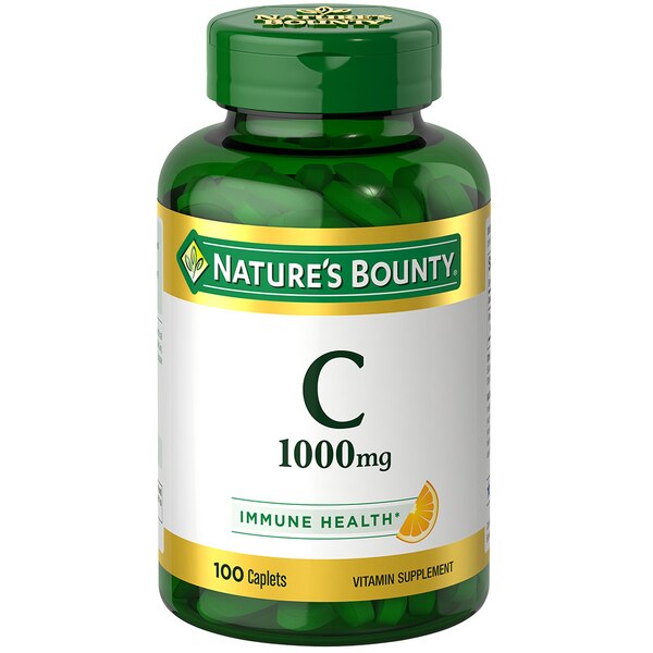 Nature's Bounty Vitamin C 1000mg Immune Health Caplets, 100 CT
