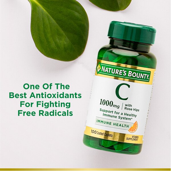 Nature's Bounty Vitamin C 1000mg Immune Health Caplets, 100 CT