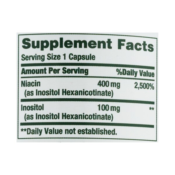 Nature's Bounty Flush Free Niacin Capsules 500mg, 120CT