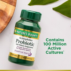 Nature's Bounty Acidophilus Probiotic Digestive Health Tablets, 120 CT