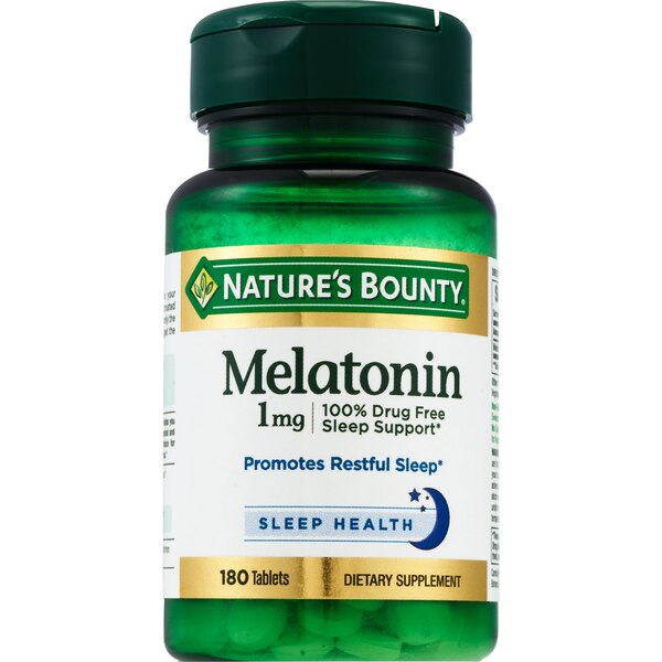 Nature's Bounty Melatonin Tablets 1mg, 180CT