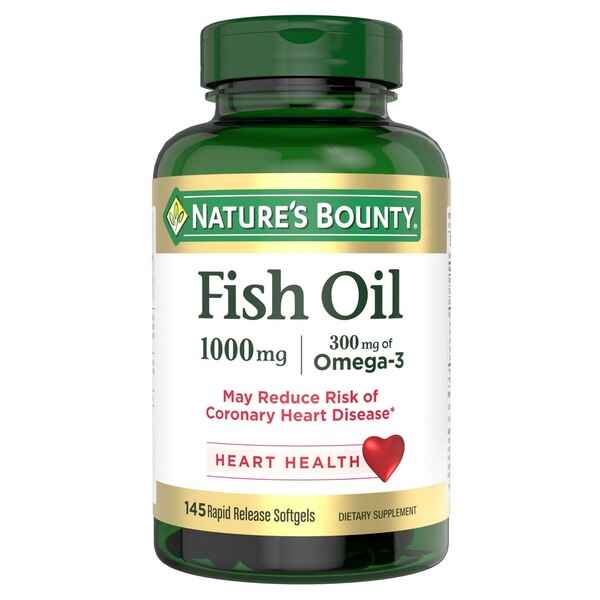 Nature's Bounty - Cápsulas blandas con aceite de pescado, 1000 mg, 145 u.