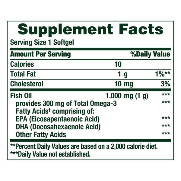 Nature's Bounty - Cápsulas blandas con aceite de pescado, 1000 mg, 145 u.