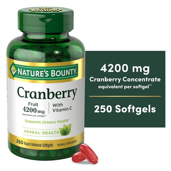 Nature's Bounty Cranberry Plus Vitamin C Softgels 4200mg