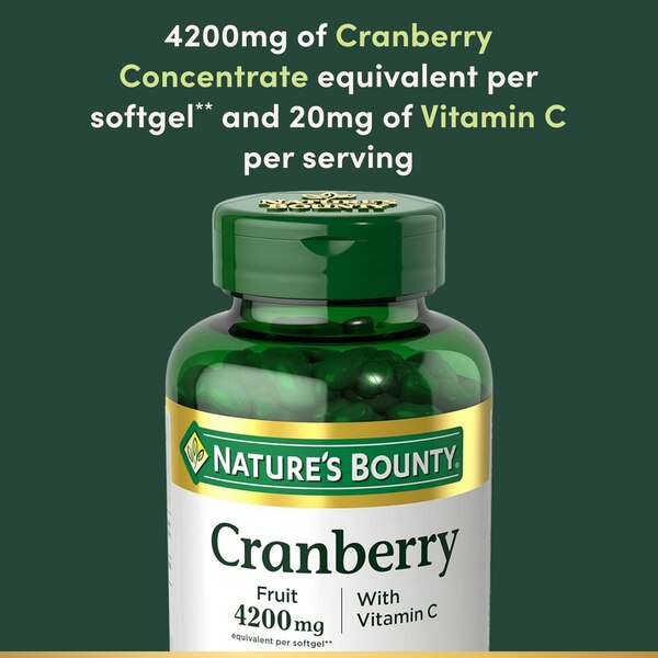 Nature's Bounty Cranberry Plus Vitamin C Softgels 4200mg