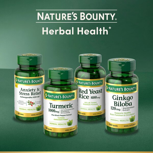 Nature's Bounty - Cápsulas de extracto estandarizado de ginkgo biloba, 120 mg, 100 u.