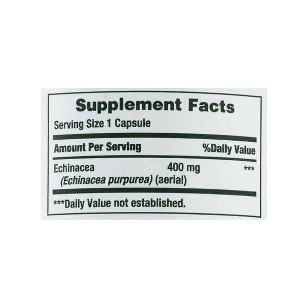 Nature's Bounty Natural Whole Herb Echinacea Capsules 400mg, 100CT