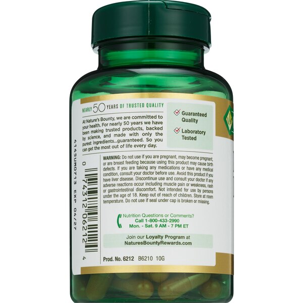 Nature's Bounty Red Yeast Rice Capsules 600mg