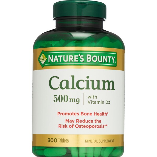 Nature's Bounty Calcium With Vitamin D3 Tablets, 500 mg, 300 CT
