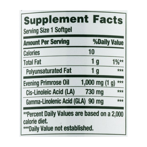 Nature's Bounty Evening Primrose Oil Softgels 1000mg, 60 CT