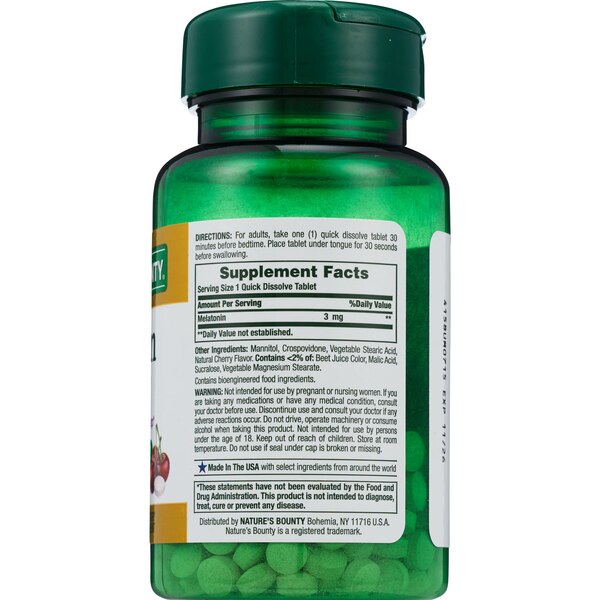 Nature's Bounty Melatonin Tablets 3mg, 240CT