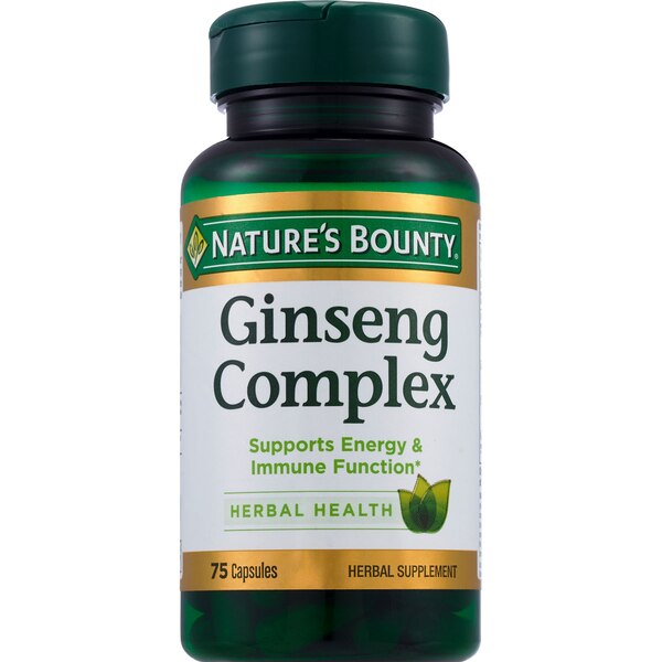 Nature's Bounty Ginseng Complex Plus Royal Jelly Capsules, 75CT