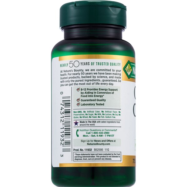 Nature's Bounty Ginseng Complex Plus Royal Jelly Capsules, 75CT