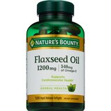 Nature's Bounty Flaxseed Oil Softgels 1200mg, 125CT, thumbnail image