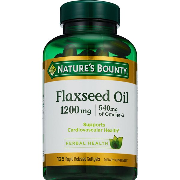 Nature's Bounty - Aceite de linaza en cápsulas blandas, 1200 mg, 125 u.